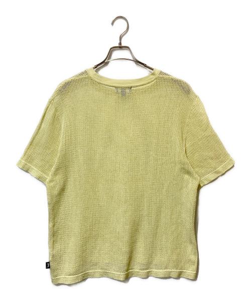 stussy（ステューシー）stussy (ステューシー) Cotton Mesh S/S Crew Tシャツ イエロー サイズ:Mの古着・服飾アイテム