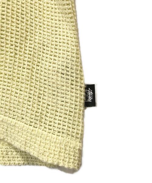 stussy（ステューシー）stussy (ステューシー) Cotton Mesh S/S Crew Tシャツ イエロー サイズ:Mの古着・服飾アイテム
