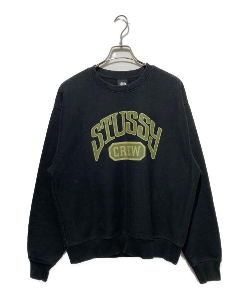 stussy（ステューシー）stussy (ステューシー) カレッジプリントスウェット ブラック サイズ:Mの古着・服飾アイテム