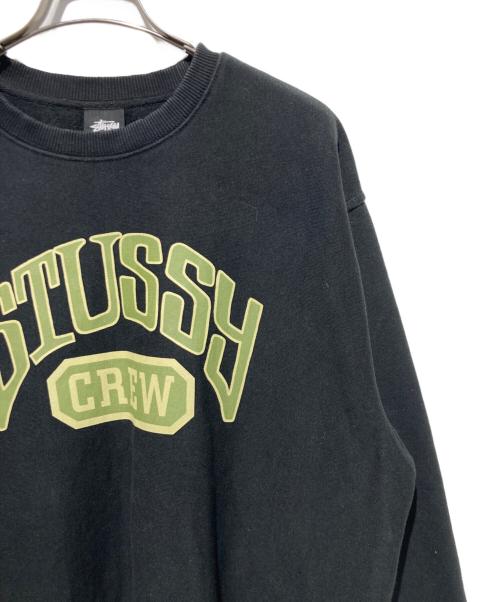 stussy（ステューシー）stussy (ステューシー) カレッジプリントスウェット ブラック サイズ:Mの古着・服飾アイテム