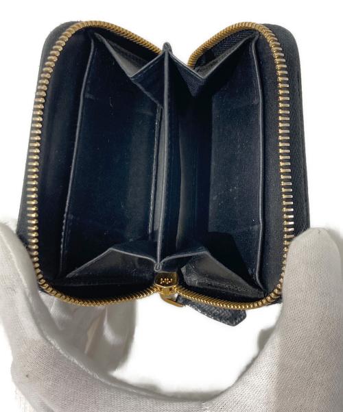 PRADA（プラダ）PRADA (プラダ) サフィアーノ ラウンドファスナーコインケース ブラックの古着・服飾アイテム