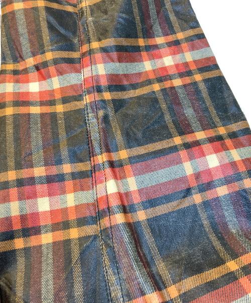 BOTTEGA VENETA（ボッテガベネタ）BOTTEGA VENETA (ボッテガベネタ) コーティング加工 フーデットチェックジャケット オレンジ サイズ:50の古着・服飾アイテム