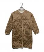 MACKINTOSH PHILOSOPHYマッキントッシュ フィロソフィー）の古着「ノーカラーキルティングロングコート」｜ベージュ