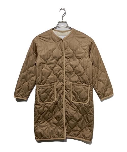 MACKINTOSH PHILOSOPHY（マッキントッシュ フィロソフィー）MACKINTOSH PHILOSOPHY (マッキントッシュ フィロソフィー) ノーカラーキルティングロングコート ベージュ サイズ:38の古着・服飾アイテム