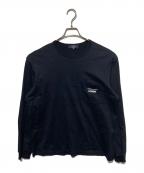 COMME des GARCONS HOMMEコムデギャルソン オム）の古着「HO-T102-051 L/S tee カットソー」｜ブラック