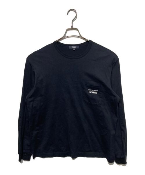 COMME des GARCONS HOMME（コムデギャルソン オム）COMME des GARCONS HOMME (コムデギャルソン オム) HO-T102-051 L/S tee カットソー ブラック サイズ:XLの古着・服飾アイテム