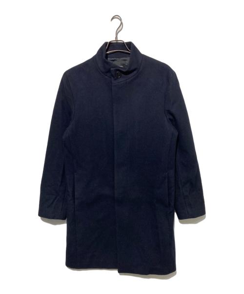 theory（セオリー）theory (セオリー) スタンドカラーメルトンロングコート ネイビー サイズ:Mの古着・服飾アイテム