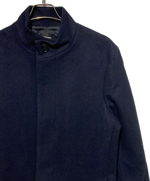 theory（セオリー）theory (セオリー) スタンドカラーメルトンロングコート ネイビー サイズ:Mの古着・服飾アイテム