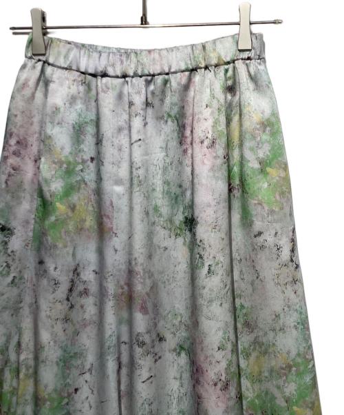HERALBONY（ヘラルボニー）HERALBONY (ヘラルボニー) サテンスカート「サクラ」 グレー×グリーン サイズ:Sの古着・服飾アイテム