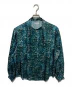 HERALBONYヘラルボニー）の古着「サテンボウタイブラウス「こもれび」」｜グリーン