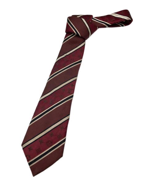 LOUIS VUITTON（ルイ ヴィトン）LOUIS VUITTON (ルイ ヴィトン) モノグラム柄レジメンタルタイ ボルドー サイズ:　の古着・服飾アイテム