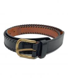 GIORGIO ARMANI（ジョルジョアルマーニ）の古着「レザーベルト」｜ブラック