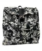 GOLDEN GOOSEゴールデングース）の古着「コットンキャンバス×レザーリュック」｜ホワイト×ブラック