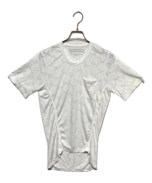 BALENCIAGA（バレンシアガ）BALENCIAGA (バレンシアガ) スタッズショルダーマーブルメッシュ ホワイト サイズ:Sの古着・服飾アイテム