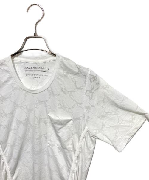 BALENCIAGA（バレンシアガ）BALENCIAGA (バレンシアガ) スタッズショルダーマーブルメッシュ ホワイト サイズ:Sの古着・服飾アイテム