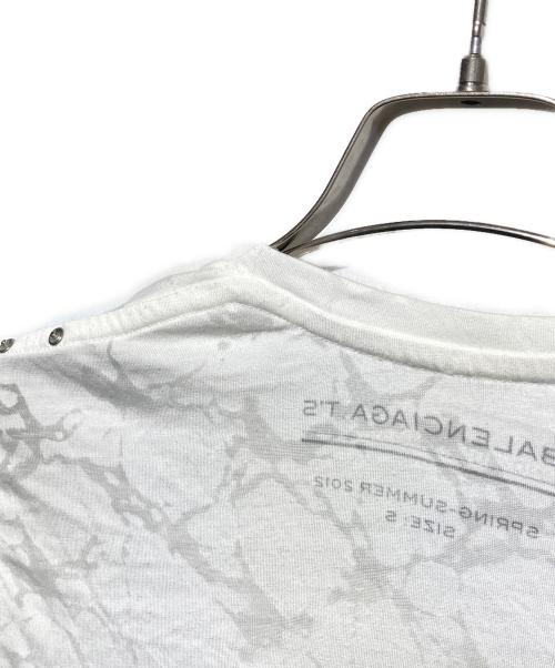 BALENCIAGA（バレンシアガ）BALENCIAGA (バレンシアガ) スタッズショルダーマーブルメッシュ ホワイト サイズ:Sの古着・服飾アイテム