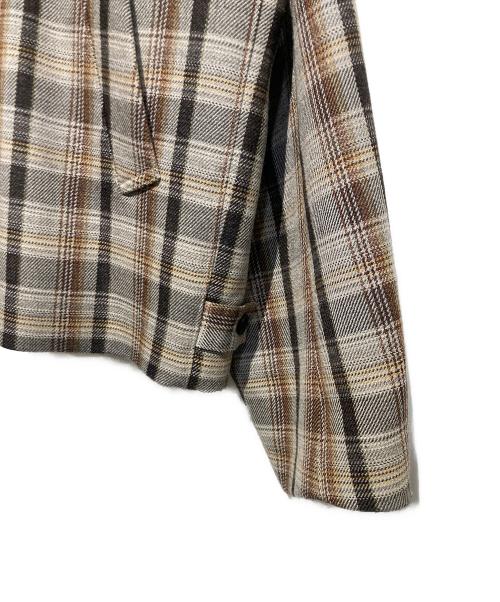 AURALEE（オーラリー）AURALEE (オーラリー) DOUBLE FACE CHECK ZIP BLOUSON ブラウン サイズ:4の古着・服飾アイテム