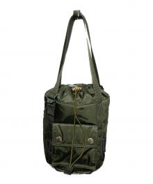 PORTER×MACKINTOSH（ポーター×マッキントッシュ）の古着「COLOR BLOCK MINI BUCKET TOTE」｜グリーン