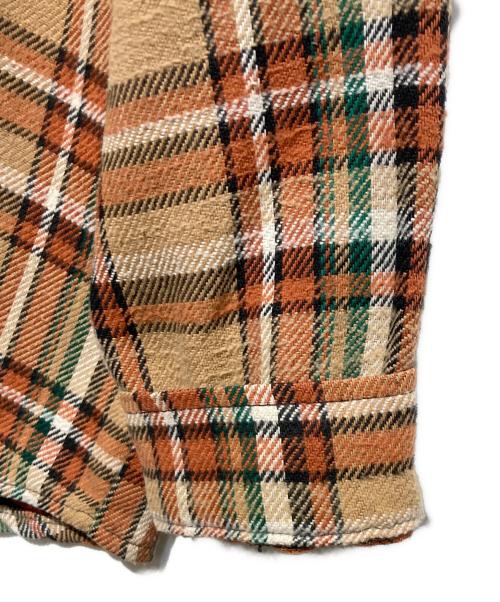 FIVE BROTHER（ファイブブラザー）FIVE BROTHER (ファイブブラザー) 60s ヘビーネルシャツ ブラウン サイズ:16の古着・服飾アイテム