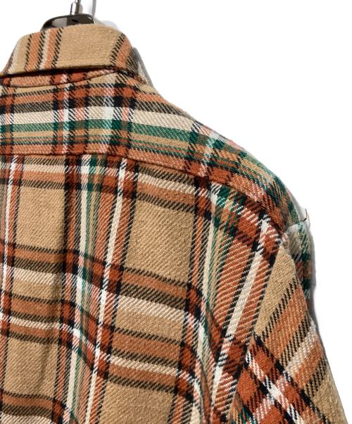 FIVE BROTHER（ファイブブラザー）FIVE BROTHER (ファイブブラザー) 60s ヘビーネルシャツ ブラウン サイズ:16の古着・服飾アイテム