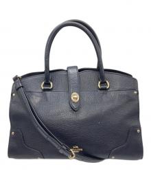 COACH（コーチ）の古着「マ-サ-サッチェル30 2WAYバッグ」｜ネイビー