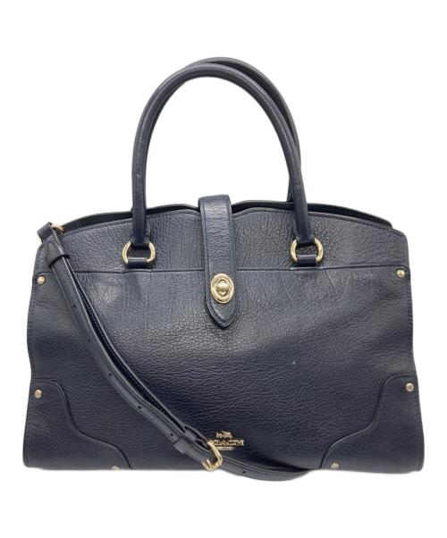 COACH（コーチ）COACH (コーチ) マ-サ-サッチェル30 2WAYバッグ ネイビーの古着・服飾アイテム