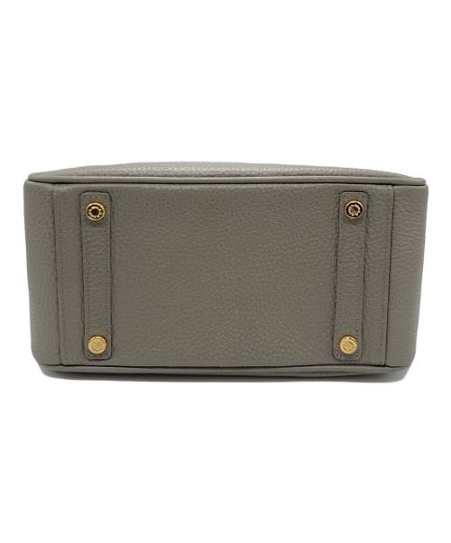 A.D.M.J.（エーディーエムジェイ）A.D.M.J. (エーディーエムジェイ) レザーミニトートバッグ グレーの古着・服飾アイテム