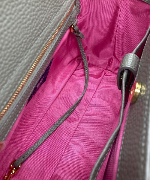 A.D.M.J.（エーディーエムジェイ）A.D.M.J. (エーディーエムジェイ) レザーミニトートバッグ グレーの古着・服飾アイテム