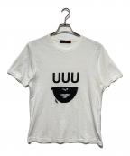 UNDERCOVERISMアンダーカバーイズム）の古着「UUUフェイスプリントTシャツ」｜ホワイト
