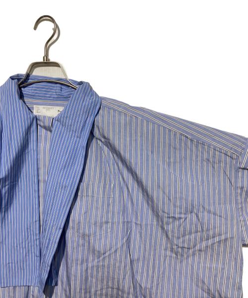 sacai（サカイ）sacai (サカイ) ストライプ ポプリン コットン 半袖シャツ ブルー サイズ:1の古着・服飾アイテム