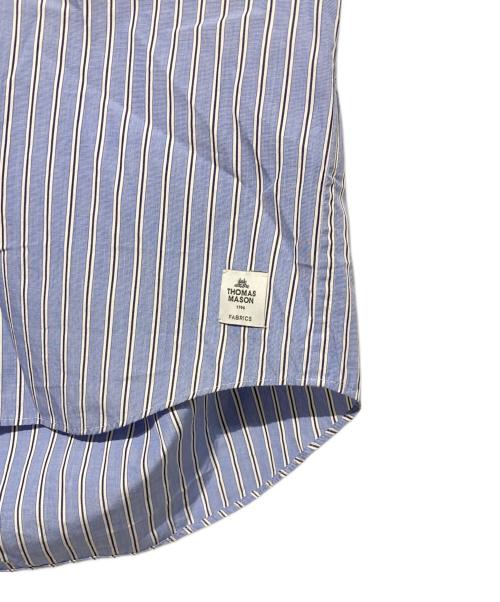 sacai（サカイ）sacai (サカイ) ストライプ ポプリン コットン 半袖シャツ ブルー サイズ:1の古着・服飾アイテム