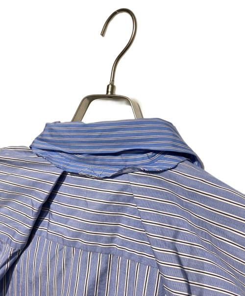 sacai（サカイ）sacai (サカイ) ストライプ ポプリン コットン 半袖シャツ ブルー サイズ:1の古着・服飾アイテム