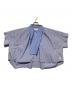 sacai（サカイ）の古着「ストライプ ポプリン コットン 半袖シャツ」｜ブルー