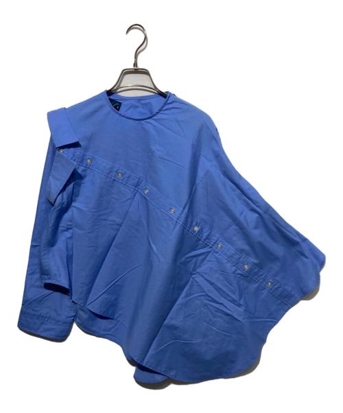 KOLOR（カラー）KOLOR (カラー) ポリエステルコットンブロード変形シャツ ブルー サイズ:1の古着・服飾アイテム