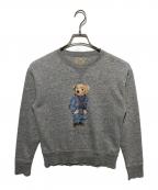 POLO RALPH LAURENポロ・ラルフローレン）の古着「ポロベアプリント 霜降りスウェット」｜グレー