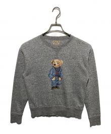 POLO RALPH LAUREN（ポロ・ラルフローレン）の古着「ポロベアプリント 霜降りスウェット」｜グレー