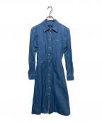 POLO RALPH LAURENポロ・ラルフローレン）の古着「ベルト付きデニムシャツワンピース」｜ブルー