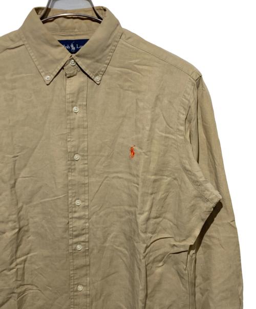 POLO RALPH LAUREN（ポロ・ラルフローレン）POLO RALPH LAUREN (ポロ・ラルフローレン) リネンシルクBDシャツ ベージュ サイズ:Mの古着・服飾アイテム