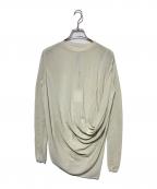 RICK OWENSリックオウエンス）の古着「ドレープロングニット」｜ベージュ