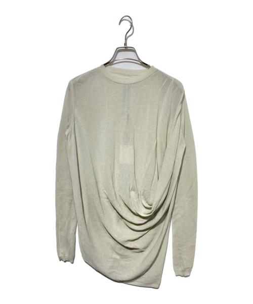 RICK OWENS（リックオウエンス）RICK OWENS (リックオウエンス) ドレープロングニット ベージュ サイズ:Sの古着・服飾アイテム