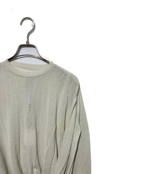 RICK OWENS（リックオウエンス）RICK OWENS (リックオウエンス) ドレープロングニット ベージュ サイズ:Sの古着・服飾アイテム