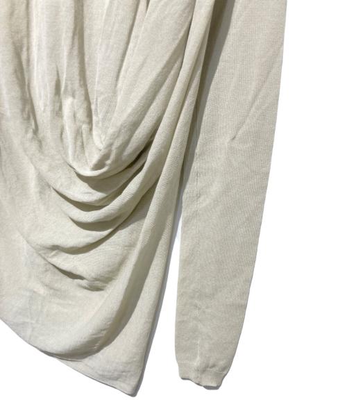 RICK OWENS（リックオウエンス）RICK OWENS (リックオウエンス) ドレープロングニット ベージュ サイズ:Sの古着・服飾アイテム