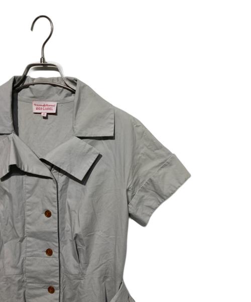 Vivienne Westwood RED LABEL（ヴィヴィアンウエストウッドレッドレーベル）Vivienne Westwood RED LABEL (ヴィヴィアンウエストウッドレッドレーベル) ベルト付半袖シャツワンピース グレー サイズ:2の古着・服飾アイテム