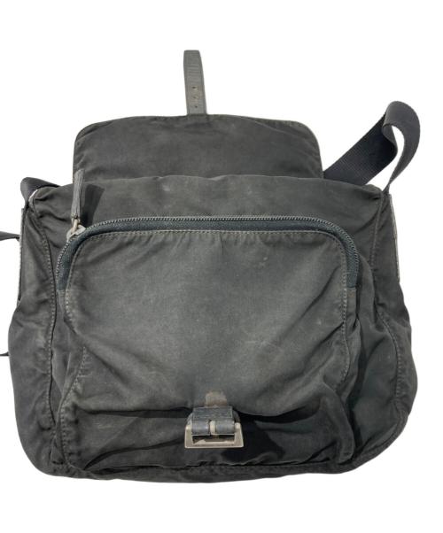 PRADA（プラダ）PRADA (プラダ) ナイロンショルダーバッグ ブラックの古着・服飾アイテム