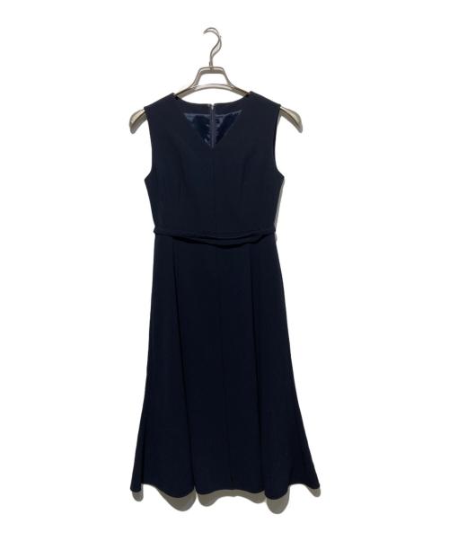 ANAYI（アナイ）ANAYI (アナイ) ストレッチクロスベルト付きワンピース ネイビー サイズ:38の古着・服飾アイテム