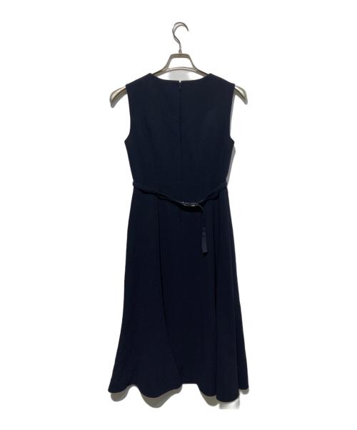 ANAYI（アナイ）ANAYI (アナイ) ストレッチクロスベルト付きワンピース ネイビー サイズ:38の古着・服飾アイテム