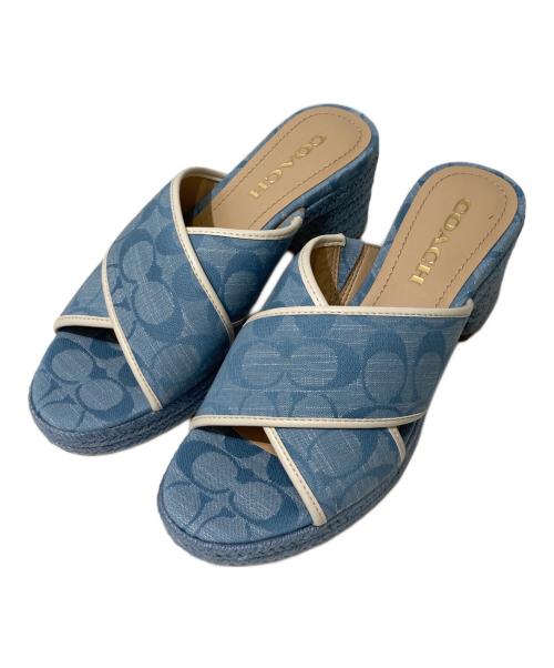 COACH（コーチ）COACH (コーチ) スローン エスパドリーユ ブルー サイズ:6の古着・服飾アイテム