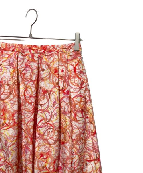 HERALBONY（ヘラルボニー）HERALBONY (ヘラルボニー) フレアスカート「タイトル不明」 ピンク サイズ:Mの古着・服飾アイテム