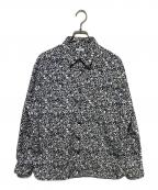 HERALBONYヘラルボニー）の古着「ブロードレギュラーカラーシャツ「かえでのチョキチョキ」」｜ブラック