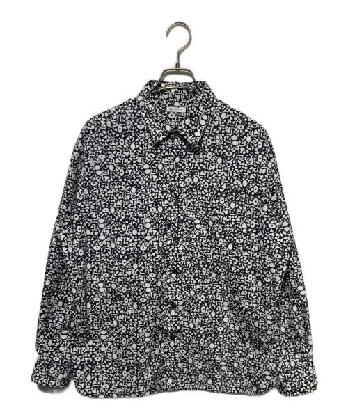 HERALBONY（ヘラルボニー）HERALBONY (ヘラルボニー) ブロードレギュラーカラーシャツ「かえでのチョキチョキ」 ブラック サイズ:Mの古着・服飾アイテム